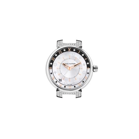 Tambour Moon Dual Time Black & White Diamond 35 